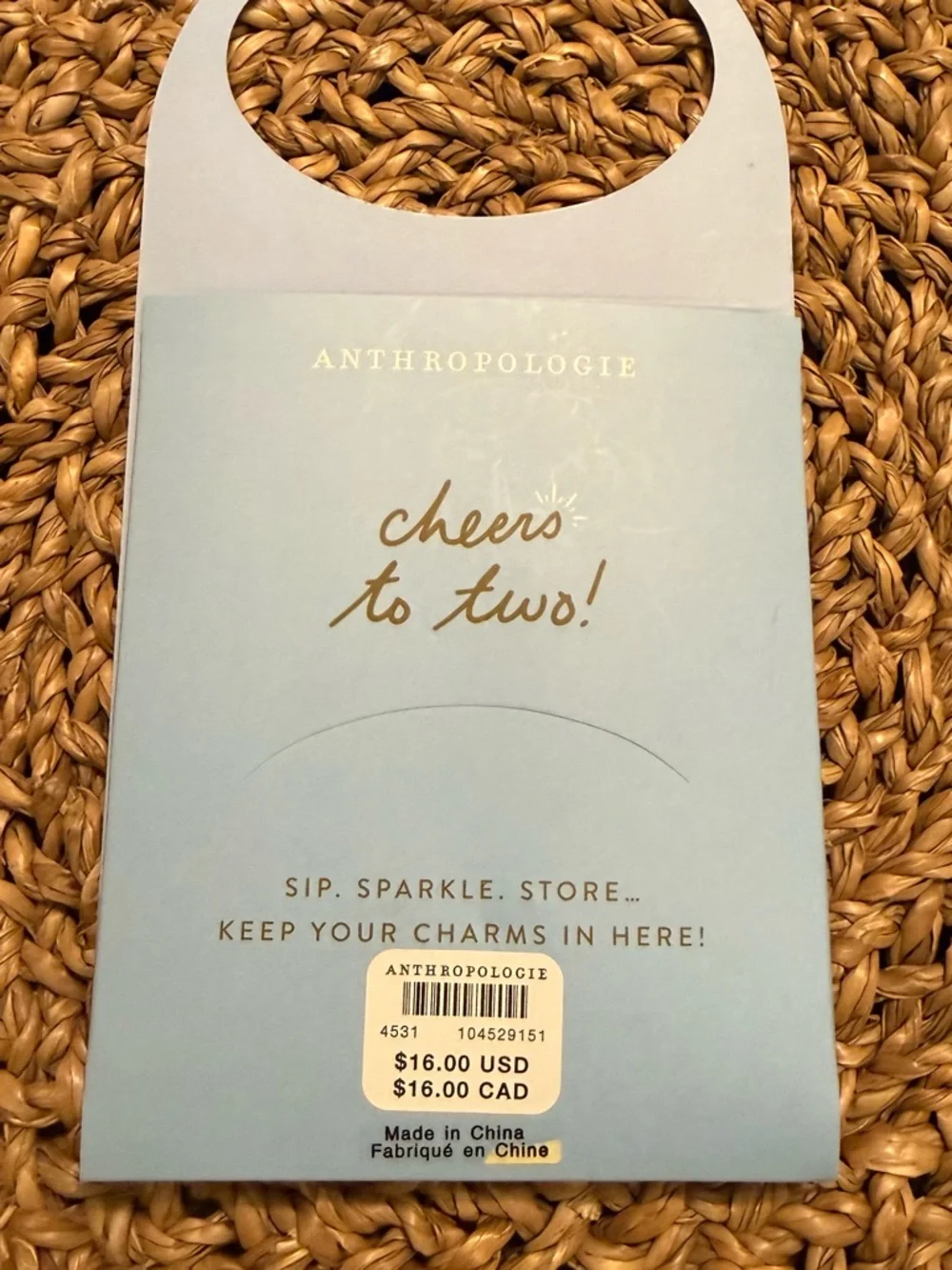 Anthropologie Over Served Tennis Cocktail Charms Set of 2